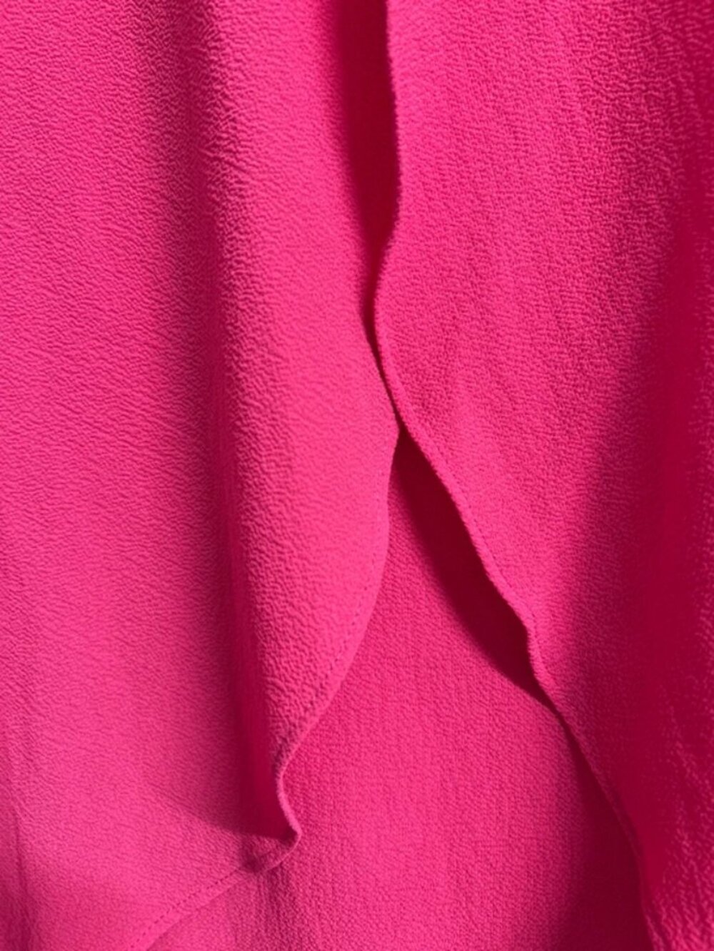 M&Co Fuchsia Sleeveless Front Ruffle Blouse Top Size 18 - Picture 4 of 5
